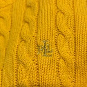 Ralph Lauren Yellow Cable Knit Sweater